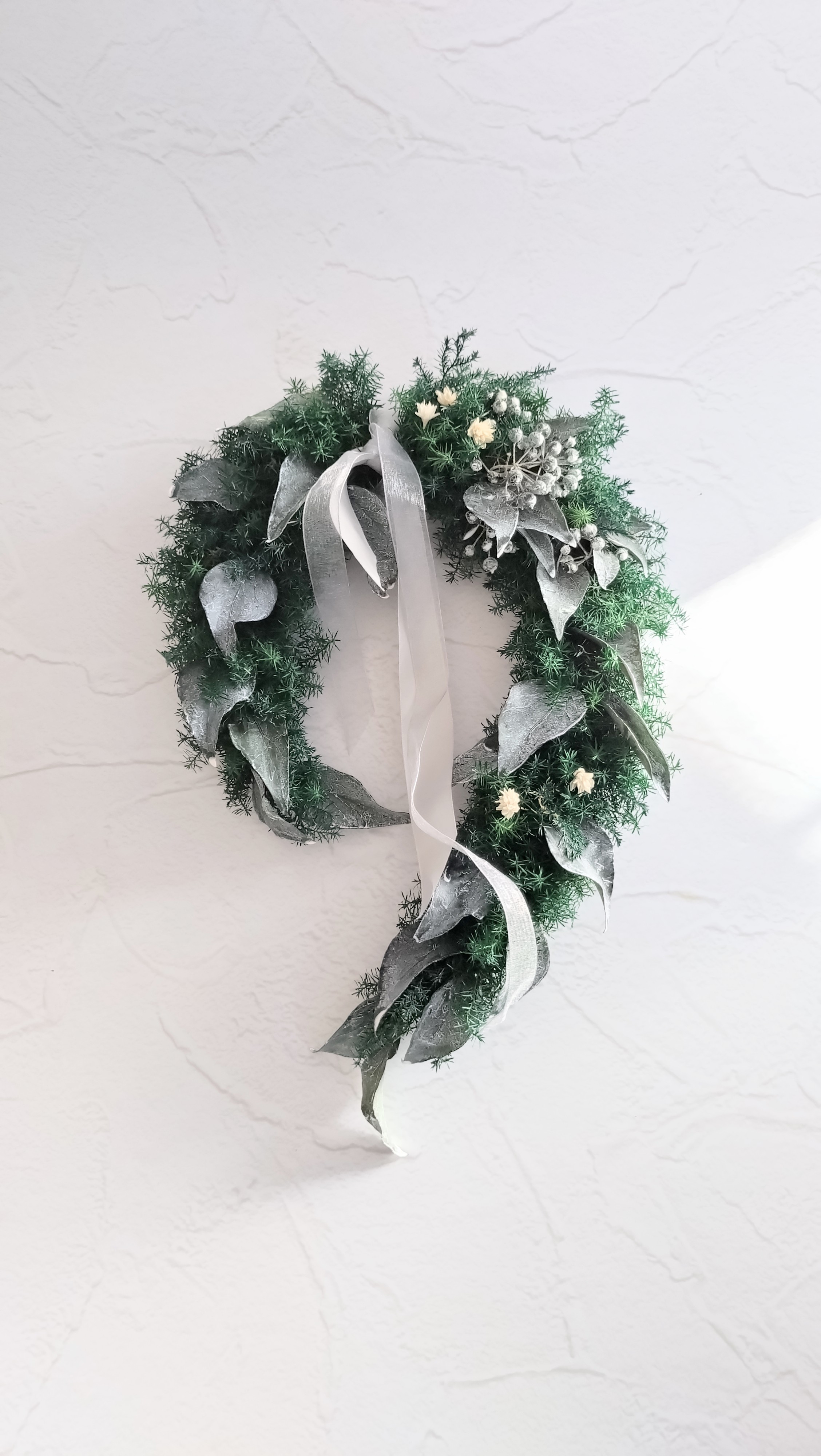 【送料無料】限定1点✼幸運を呼び込むプリザーブドフラワー馬蹄リース✼冬インテリア／無料ラッピング付