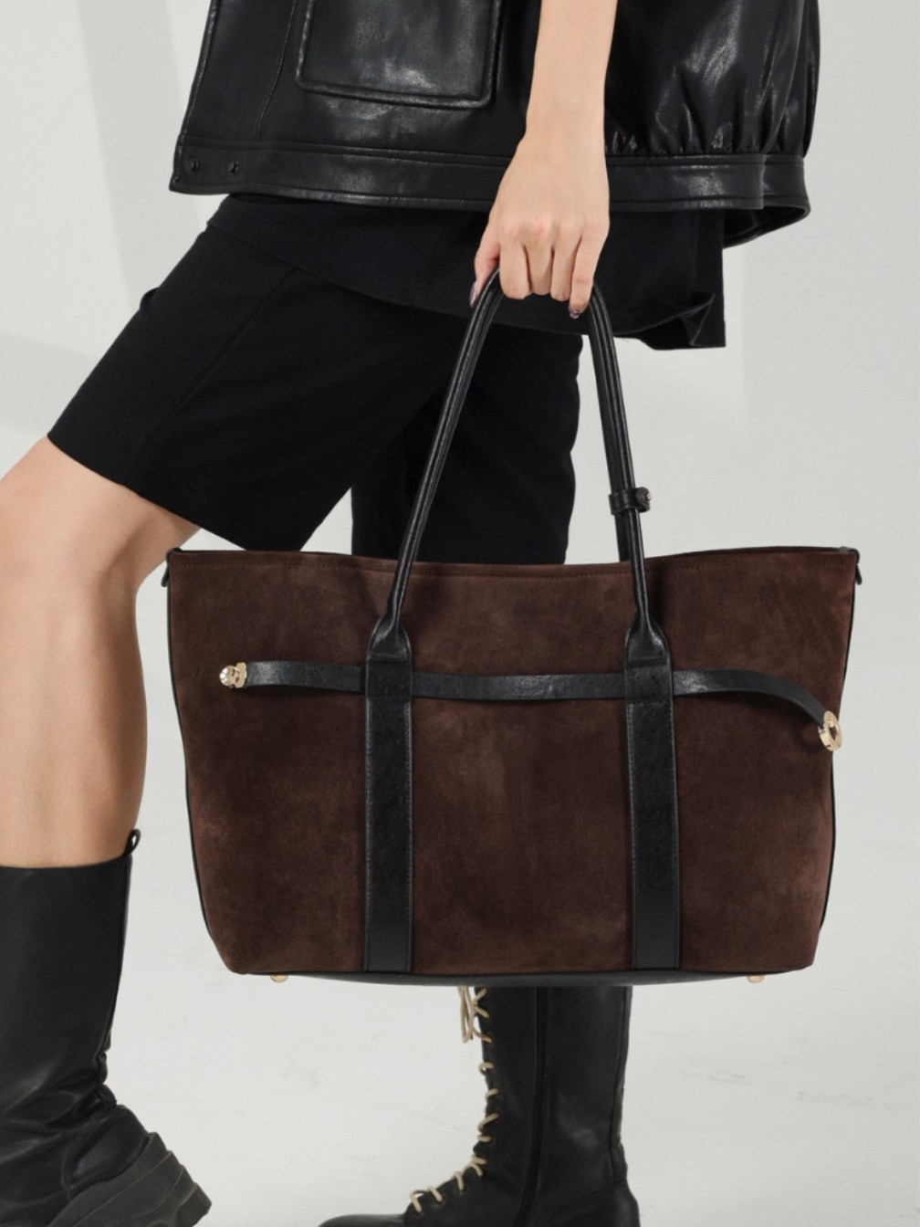 本革トートバッグ レディース スエード調マットレザー 大容量 横型 通勤 ショルダー ハンドバッグ 高級感 おしゃれ