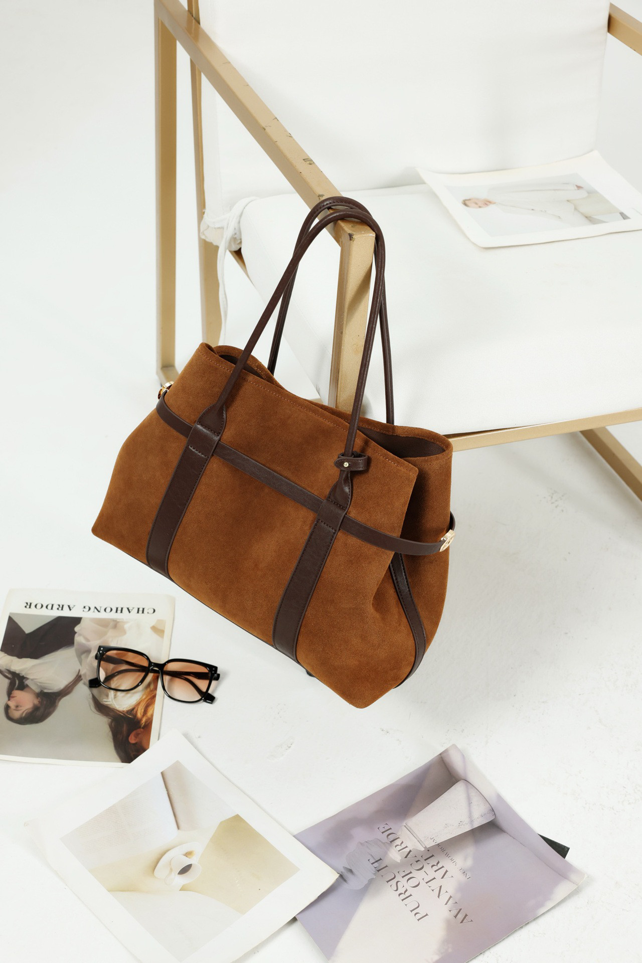 本革トートバッグ レディース スエード調マットレザー 大容量 横型 通勤 ショルダー ハンドバッグ 高級感 おしゃれ