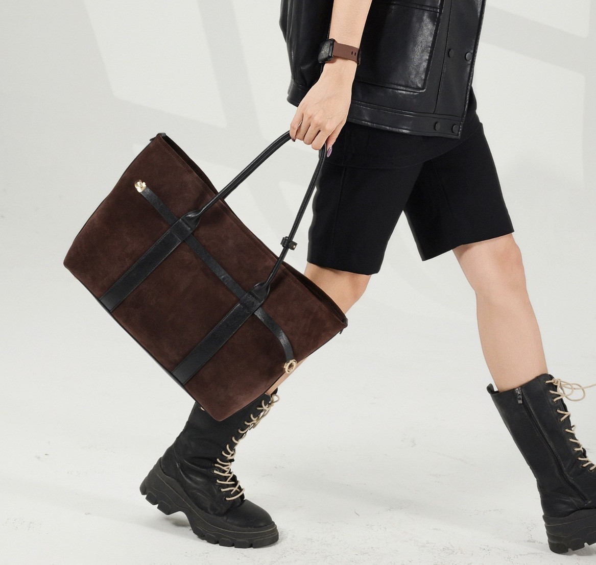 本革トートバッグ レディース スエード調マットレザー 大容量 横型 通勤 ショルダー ハンドバッグ 高級感 おしゃれ