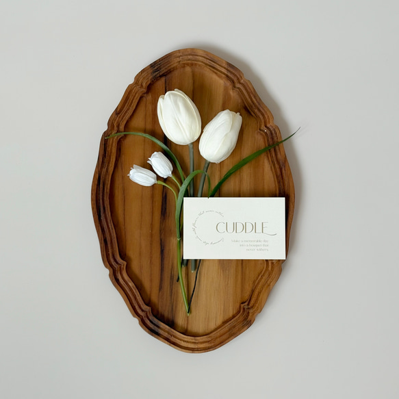 髪飾り　ホワイト　グリーン　チューリップ　かすみ草　水引　金箔　結婚式　前撮り　成人式　卒業式　ウェディング　七五三撮影 6枚目の画像