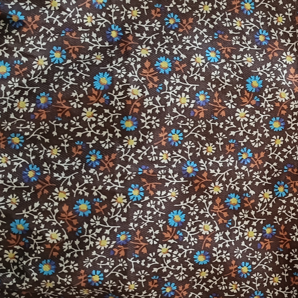 小花柄×レースワンピースブラウン 6枚目の画像