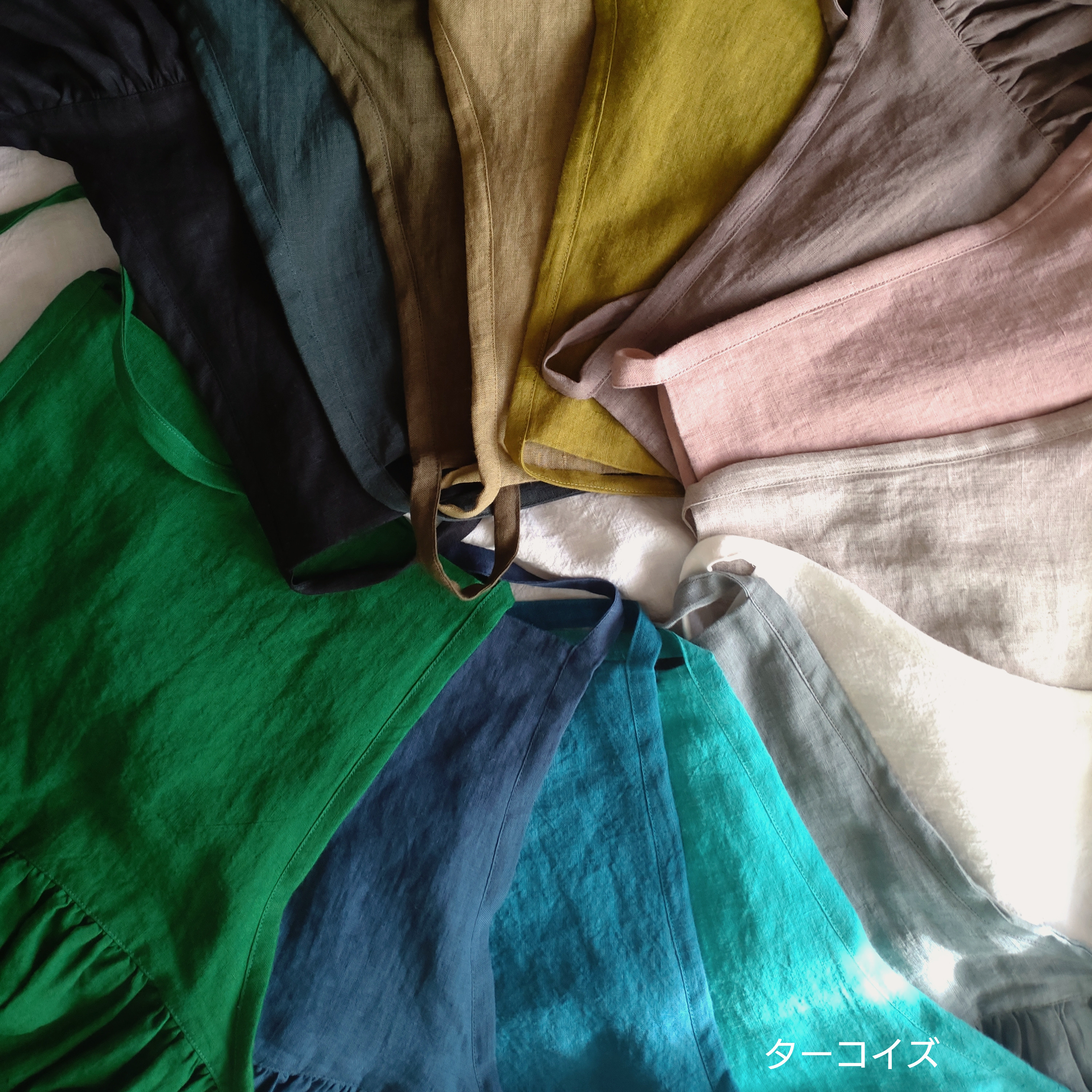 リネン100％☆3wayエプロン