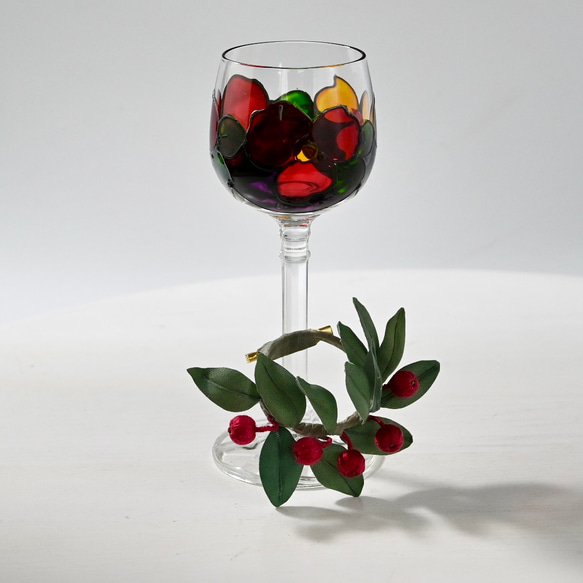 布花赤い実がキュートなヒペリカムのリングブローチ 11枚目の画像