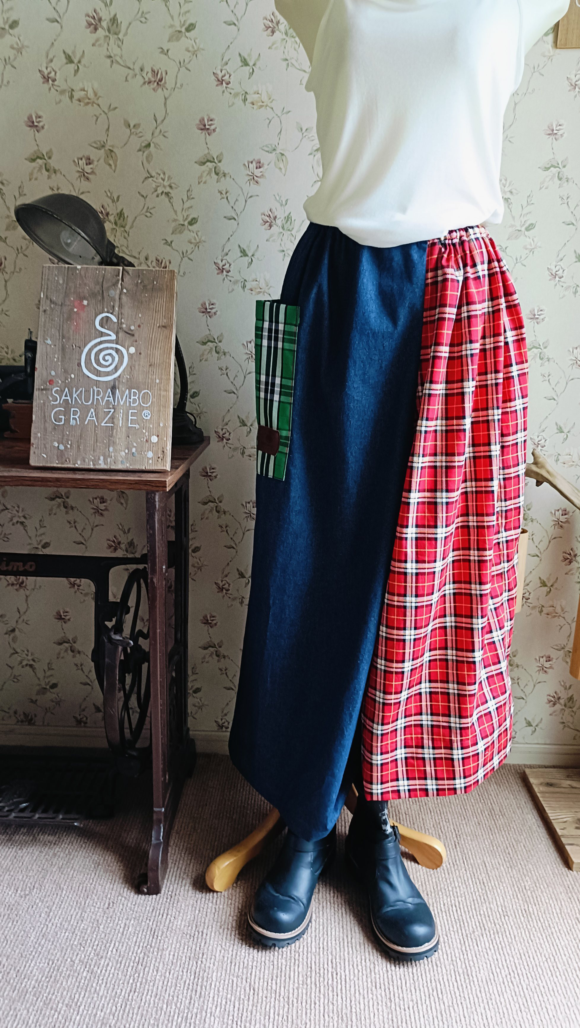 DENIM　Skirt  PANTS～turtancheck〜