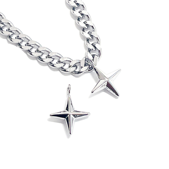 esp25 [1 件] 3D 星形吊墜，316L 醫用不鏽鋼 第3張的照片