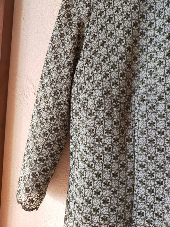 糸刺繍レースのワンピース 14枚目の画像