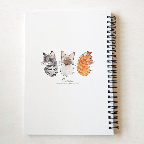 A5リングノート　猫 2枚目の画像