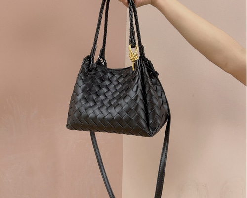 本革 編み込み バケットバッグ｜レディース 3WAY ショルダー 斜めがけ