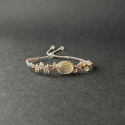 アメトリンのマクラメ編み 天然石ネックレス ネックレス・ペンダント