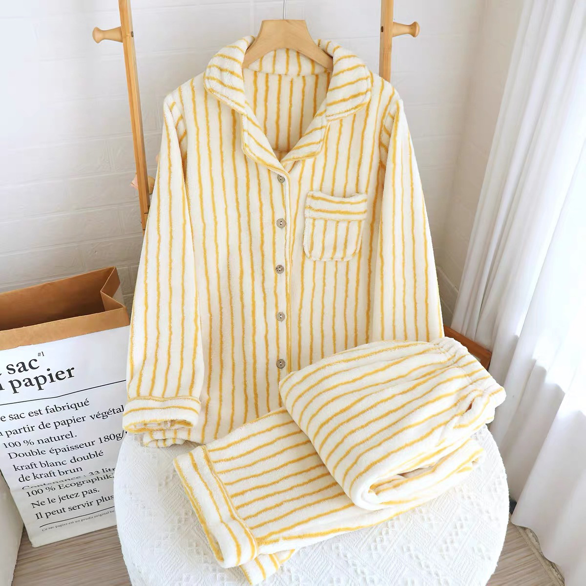 パジャマ* レディース* 冬 *もこもこ*長袖 *上下セット*着る毛布*あったか *防寒