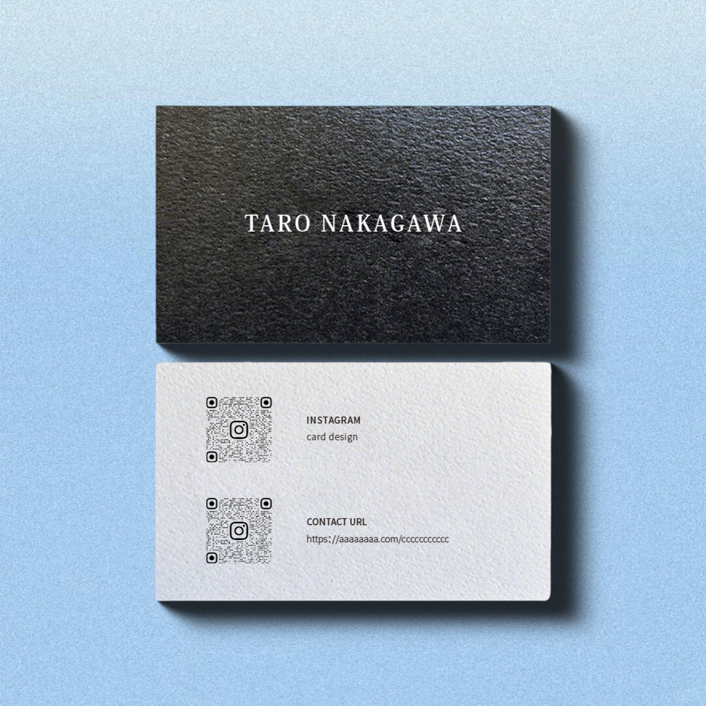 高級エンボス加工紙 横型ショップカード カスタマイズ 100枚【送料無料】