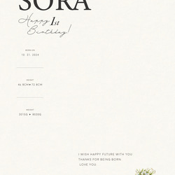 【新商品】選び取りカード&台紙ポスターセット｜ファーストバースデーを残せる記念インテリアポスター 6枚目の画像