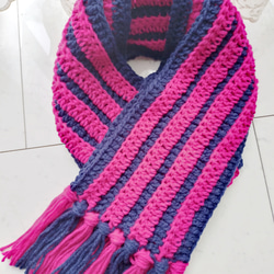 再販】くしゅくしゅ ネックウォーマー 赤 レッド 編み 手編み 編み物  