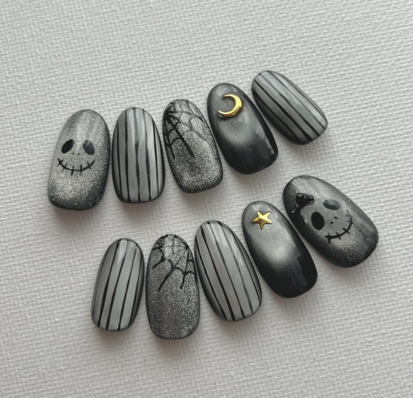 オーダーページ⑩ ハロウィンネイル 025］ ☆ハロウィン限定デザイン☆ ハロウィンネイル 秋ネイル