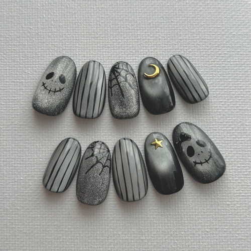 オーダーページ⑩ ハロウィンネイル 今年のグッズのゴーストたち👻🩷 #ハロウィンネイル#ディズニー