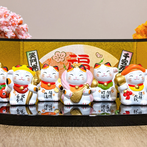 药师窑 招き猫】 七福神招き猫セット その他アート ourlittlezone 通販