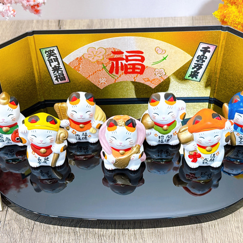 药师窑 招き猫】 七福神招き猫セット その他アート ourlittlezone 通販
