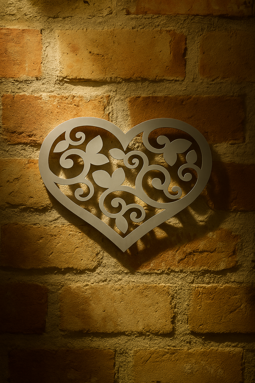 ステンレス製ハートデザインパネル