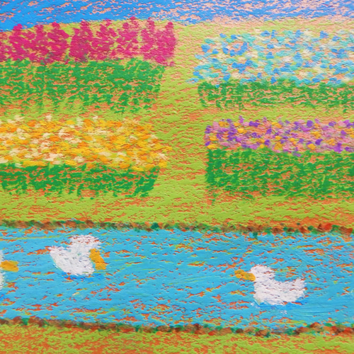 原画 風景画 「あたたかい時間」 自然 木 癒やし 優しい 絵画 アート