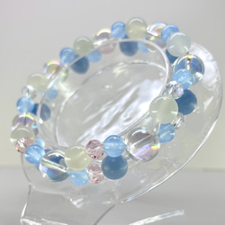 【２月の守護天使】大天使ガブリエルブレスレット /  天然石 / エンジェライト / ムーンストーン 5枚目の画像