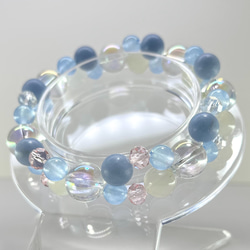 【２月の守護天使】大天使ガブリエルブレスレット /  天然石 / エンジェライト / ムーンストーン 6枚目の画像