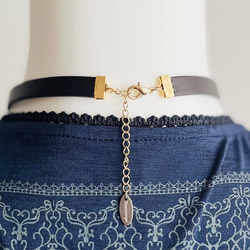 【限定♡】不思議の国のトランプ本革チョーカー・ゴールド 4枚目の画像