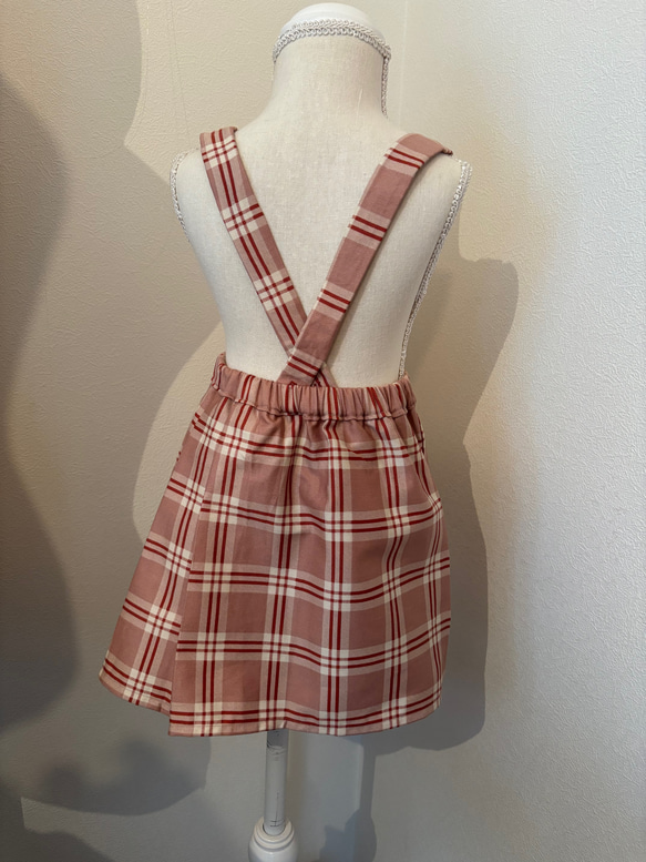 kids vest ⭐︎ タータンチェック柄サイドリボンベスト　子供服　秋冬服　ベビー服　80 90 100 110 7枚目の画像