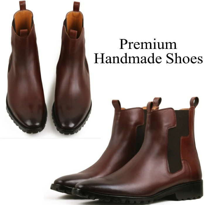 サイドゴアレザーブーツ ハンドメイドブーツ メンズブーツ ブーツ カジュアルブーツ  レザー 本革