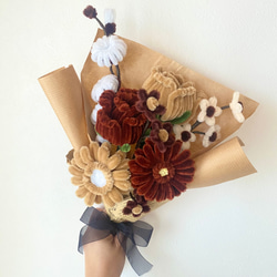 ブラウンブーケ モールフラワー｜お祝いや記念日のプレゼント