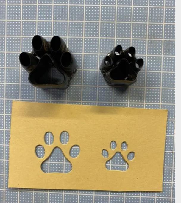 肉球2センチ3センチセットの抜き型　オーダーメイド　レザークラフト