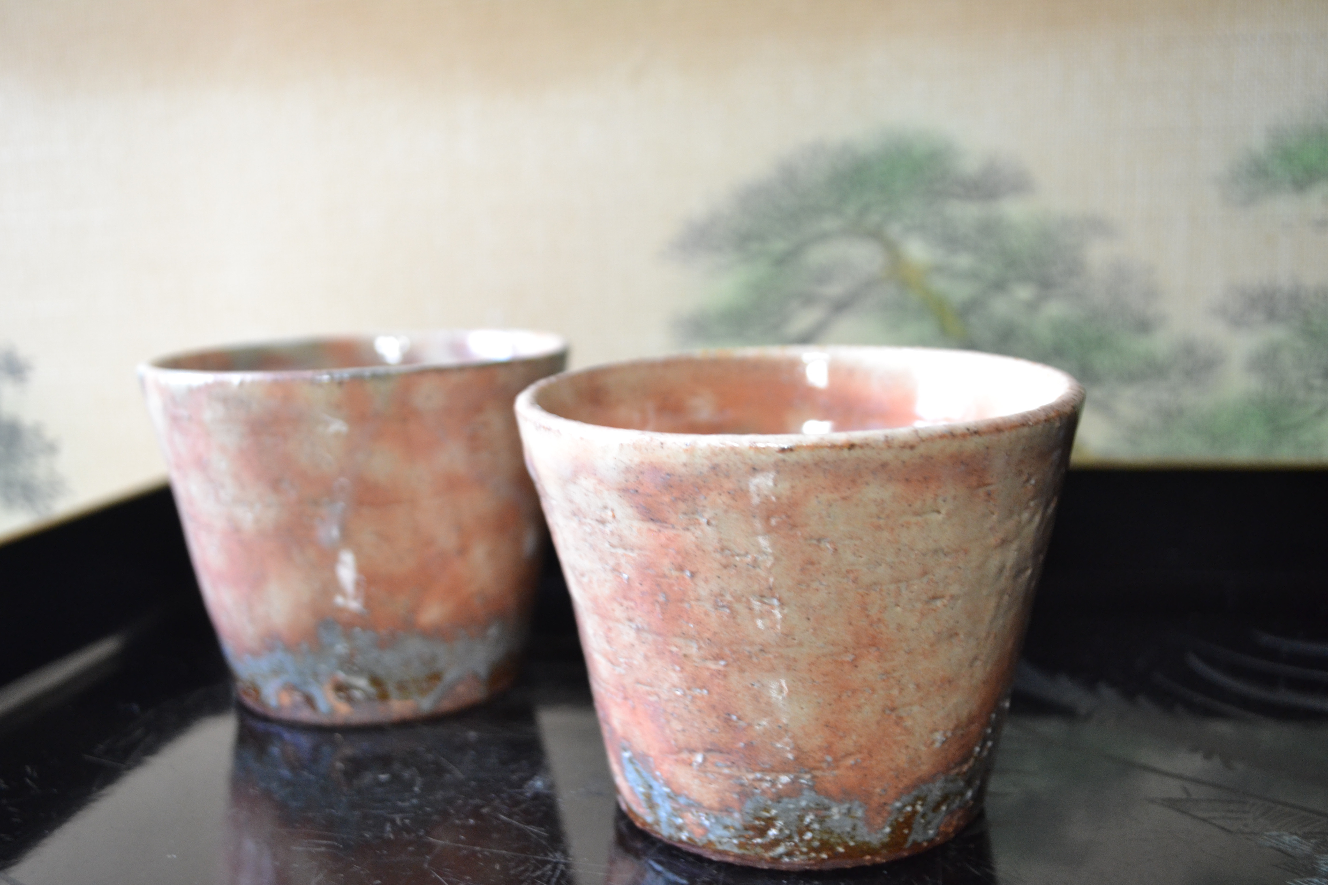 【ゲリラ特割！】御本手　蕎麦猪口2個組(ホタル)　★萩焼き　窯変　陶器