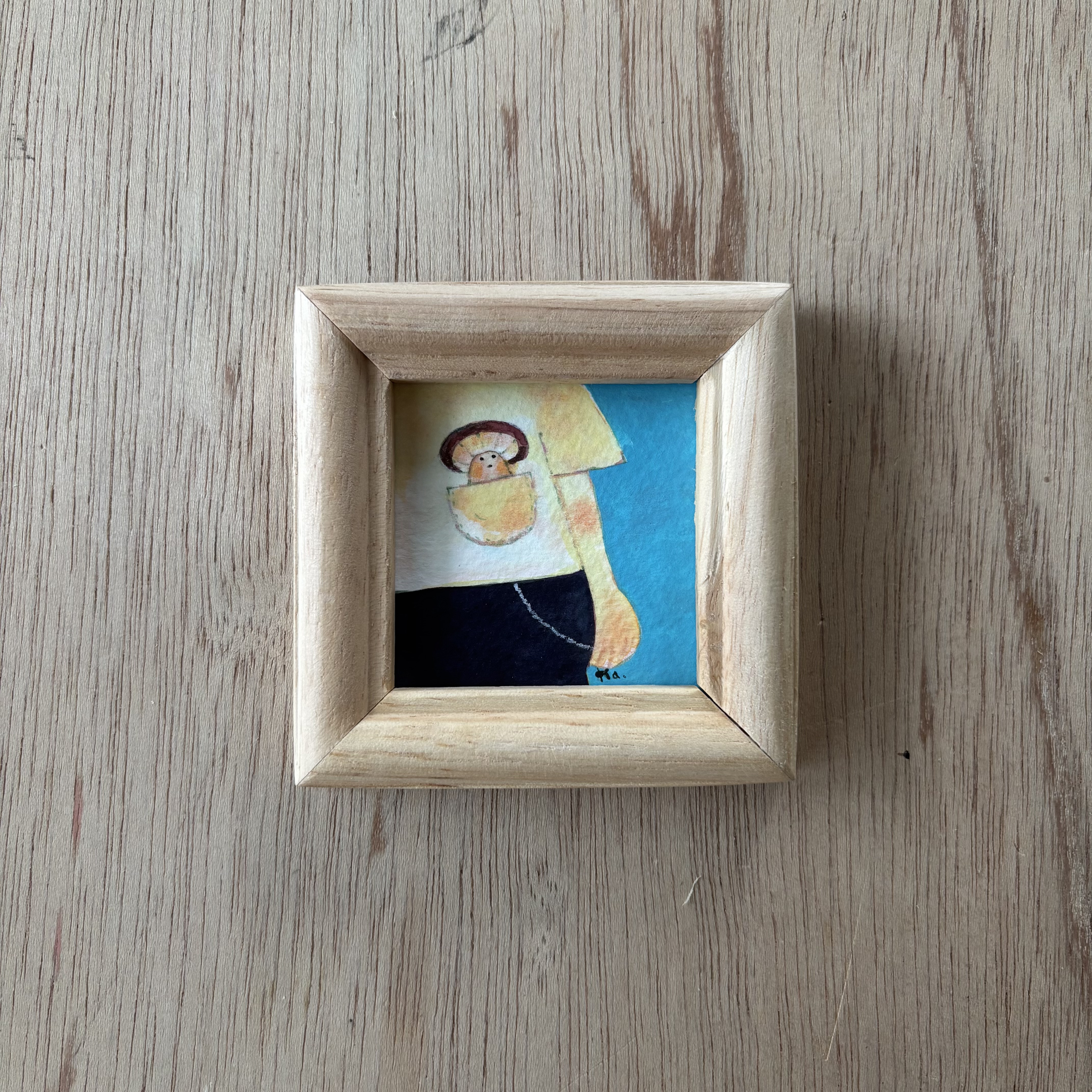 「しいたけさん」ミニ額　原画