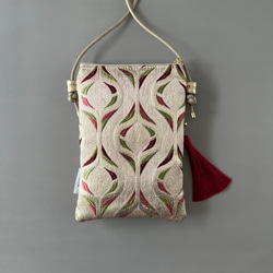 【受注制作】モロッカン生地のスマホショルダー ♦リエール♦ギフトにおすすめ♦ 6枚目の画像