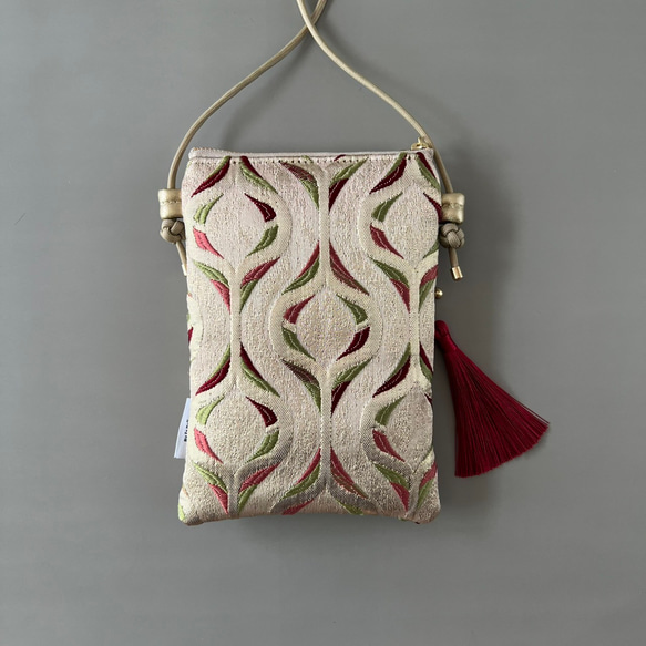 【受注制作】モロッカン生地のスマホショルダー ♦リエール♦ギフトにおすすめ♦ 6枚目の画像