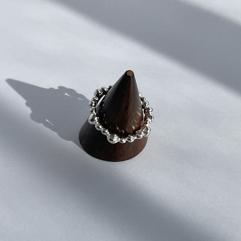 リング 指輪 ユニーク シルバー925 スターリングシルバー 鏡面 いぶし 梨地 マット つぶつぶ