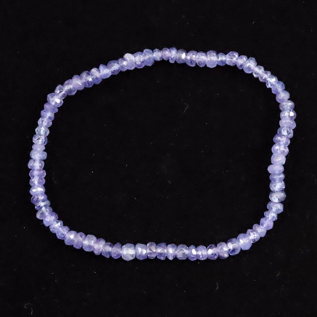 タンザナイト AA  2.5mm玉 ボタンカット ブレスレット  4.4g #52187