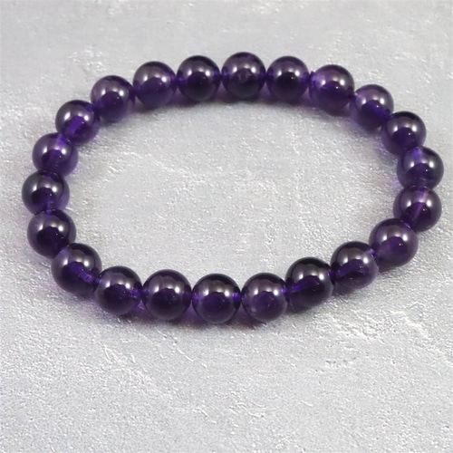 ウルグアイ産 アメジスト 8.5mブレスレット 19.2g #61562 ブレスレット