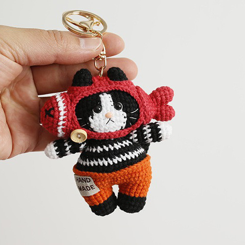 毛糸 手作り 編みぐるみ ニット人形 キーホルダー バッグチャーム 誕生