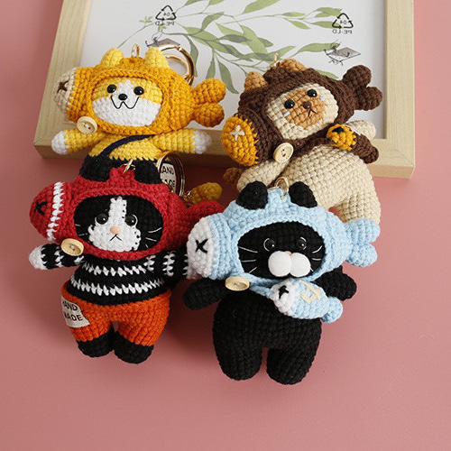 毛糸 手作り 編みぐるみ ニット人形 キーホルダー バッグチャーム 誕生