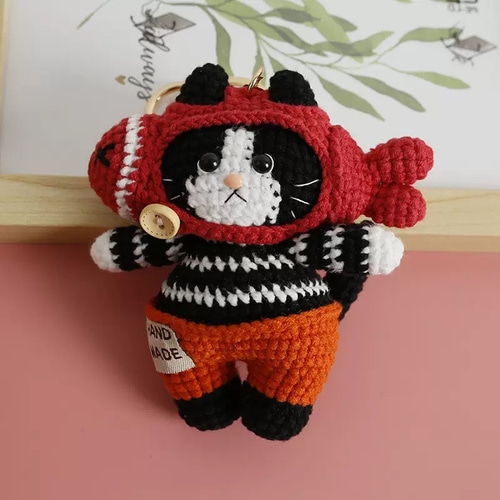 毛糸 手作り 編みぐるみ ニット人形 キーホルダー バッグチャーム 誕生