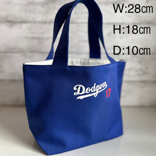 ドジャース 17番 大谷翔平 ブルー×ホワイト ミニトートバッグ