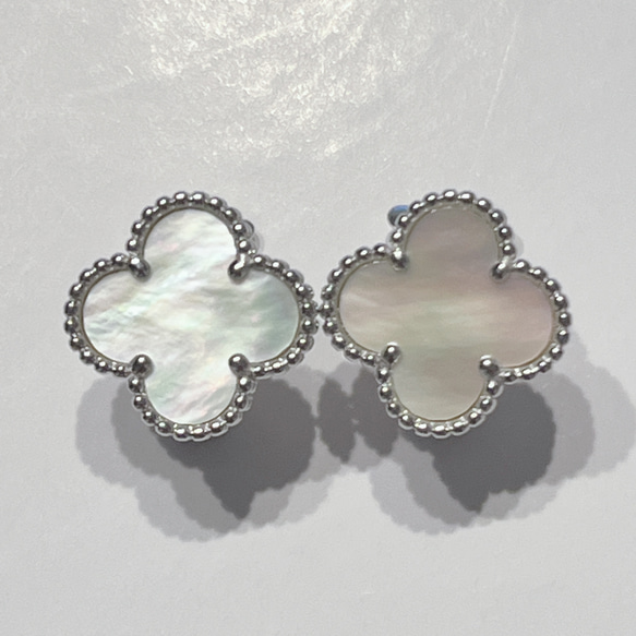 ○初回限定クーポン配布中 クローバーピアス 白蝶貝 マザーオブパール