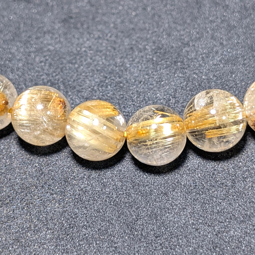 キャッツアイ効果がすごい 】タイチンルチル ブレスレット 8ミリ 金銭