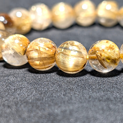 輝き方が素晴らしい ゴールド タイチンルチル 10ミリ 1粒売り 極太金針