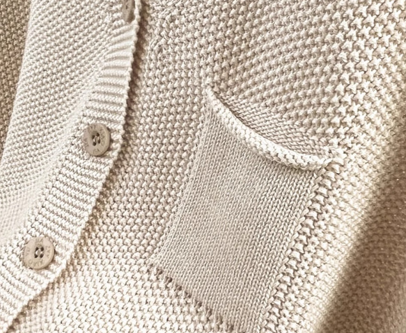 綿100% Vネック  ニットベスト 秋冬 ゆったりオーバーサイズ 綿毛糸 アンサンブル 重ね着 おしゃれ ノーカ 9枚目の画像