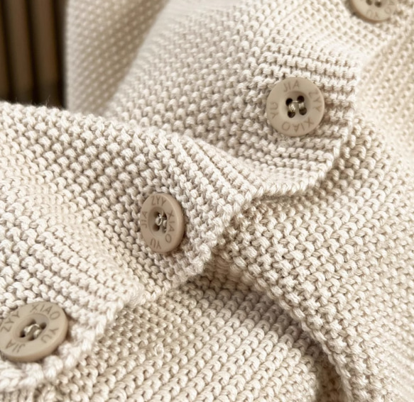 綿100% Vネック  ニットベスト 秋冬 ゆったりオーバーサイズ 綿毛糸 アンサンブル 重ね着 おしゃれ ノーカ 12枚目の画像