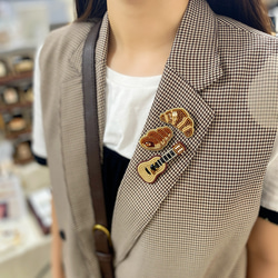 パン好きさんのための、パン屋さんな刺繍ブローチ 4枚目の画像