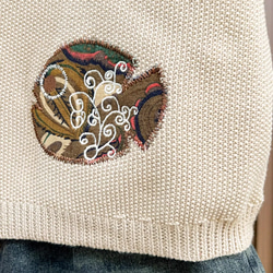 綿100% Vネック  ニットベスト 秋冬 ゆったりオーバーサイズ 綿毛糸 アンサンブル 重ね着 おしゃれ ノーカ 12枚目の画像