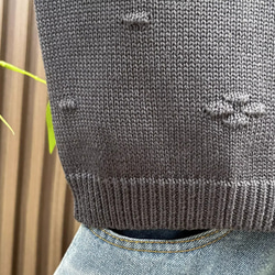 綿  丸首  ニットベスト 秋冬 ゆったりオーバーサイズ 綿毛糸 アンサンブル 重ね着 おしゃれ ノーカ 12枚目の画像